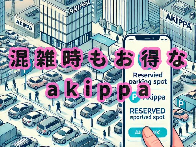 混雑時もお得に停められて予約ができる駐車場akippa