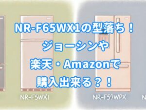 NR-F65WX1の型落ち！ジョーシンや楽天Amazonで購入出来る？！