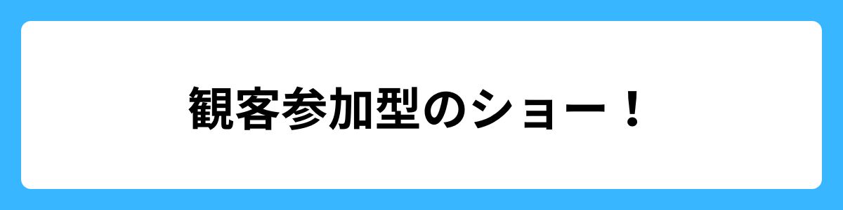 観客参加型のショー