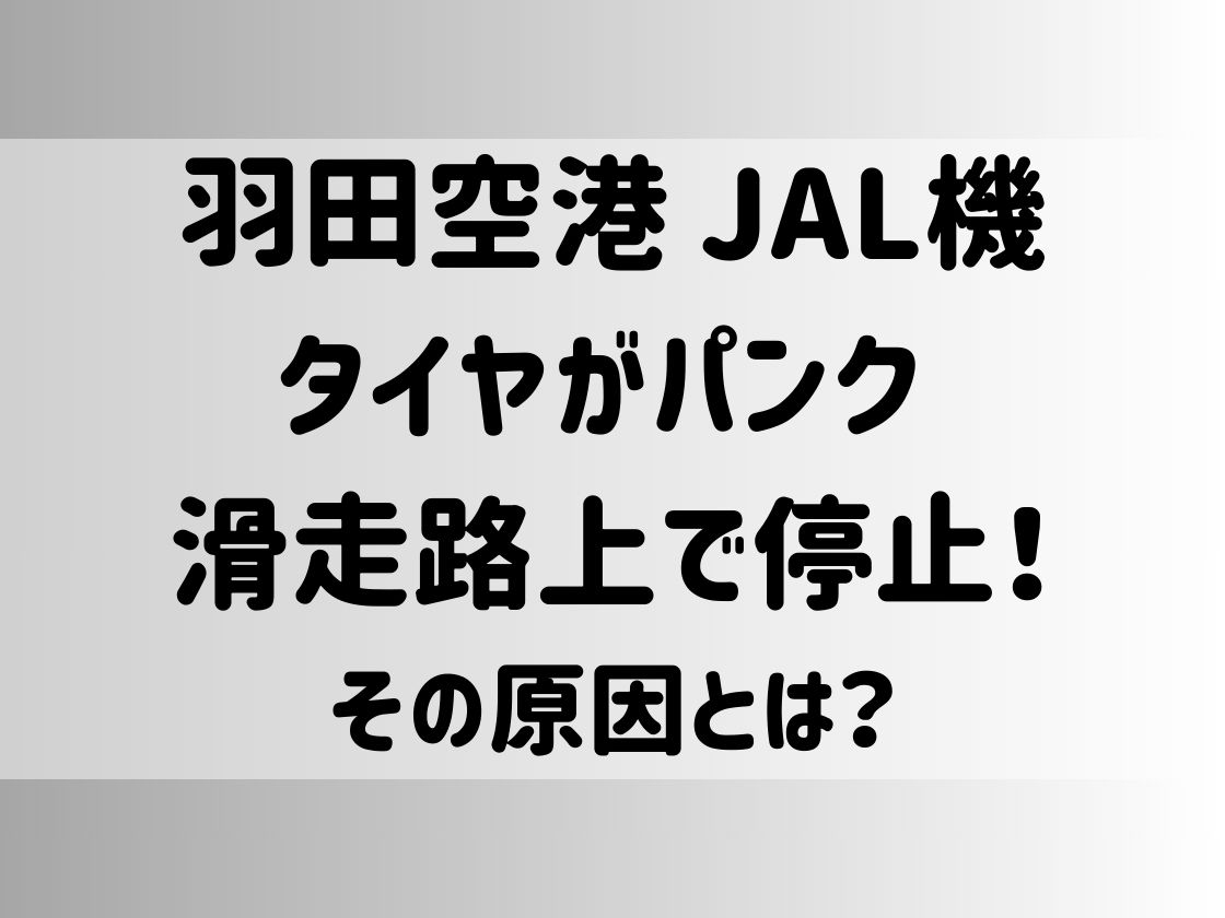 羽田空港 JAL機タイヤがパンク 滑走路上で停止！その原因とは？